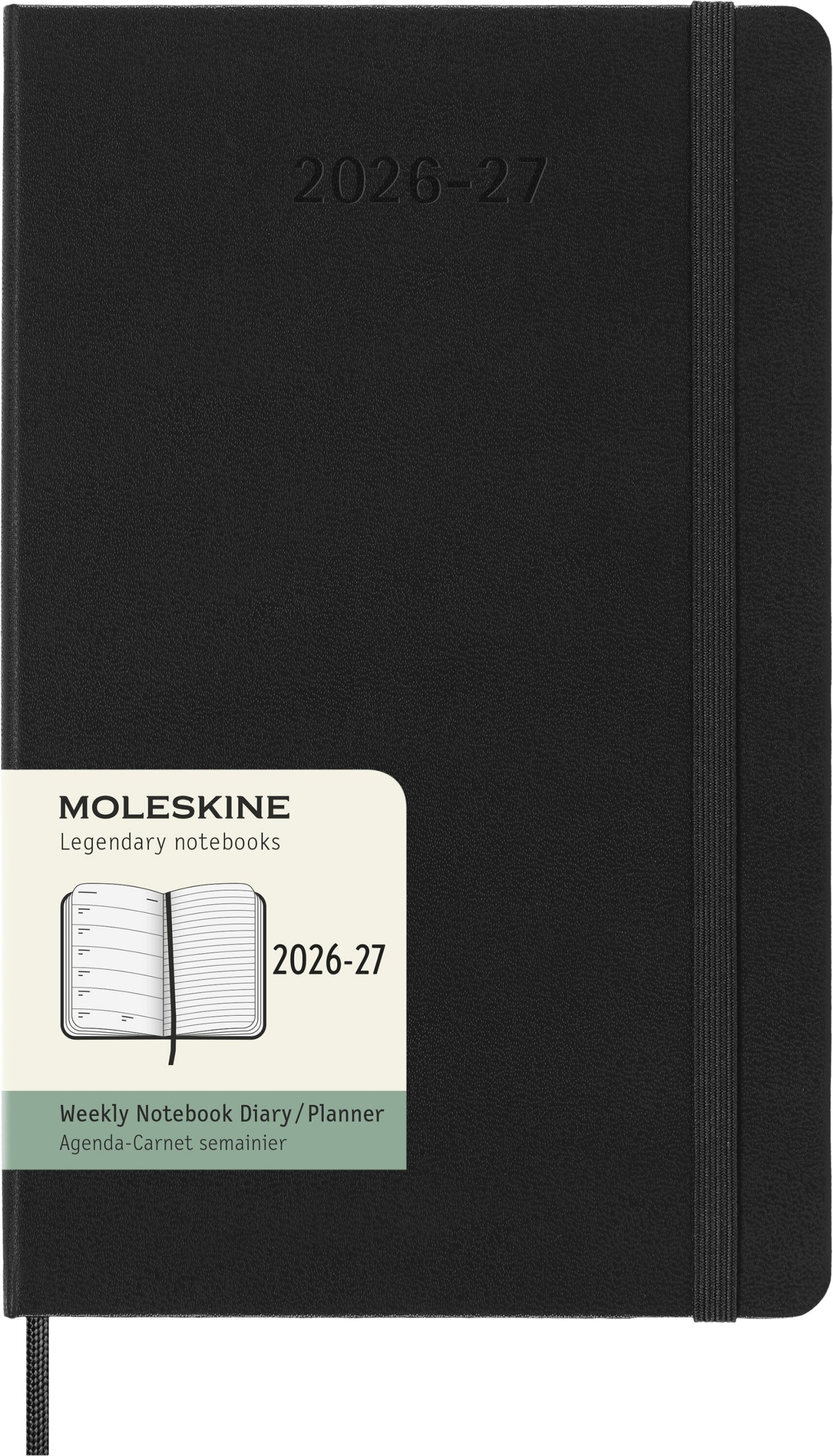 Kalendarz Moleskine tygodniowy L, twarda oprawa, 18M, czarny 26/27