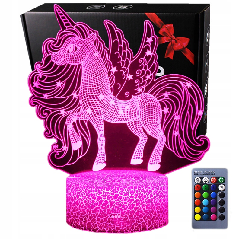 

Lampka 3D nocna led usb Jednorożec