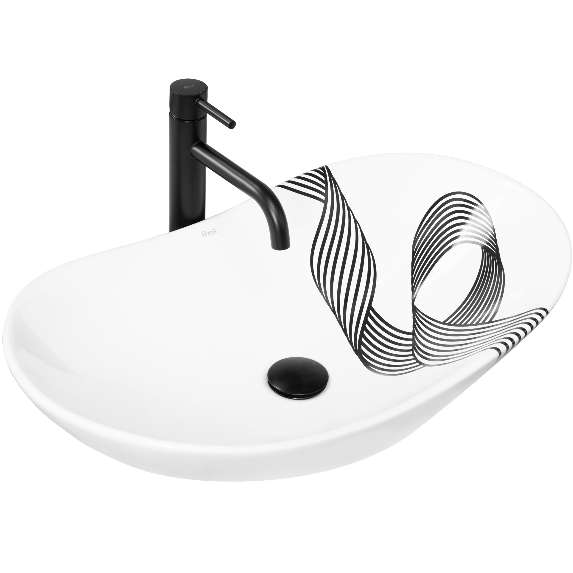 

Umywalka Ceramiczna Royal Sash Black White Wzór