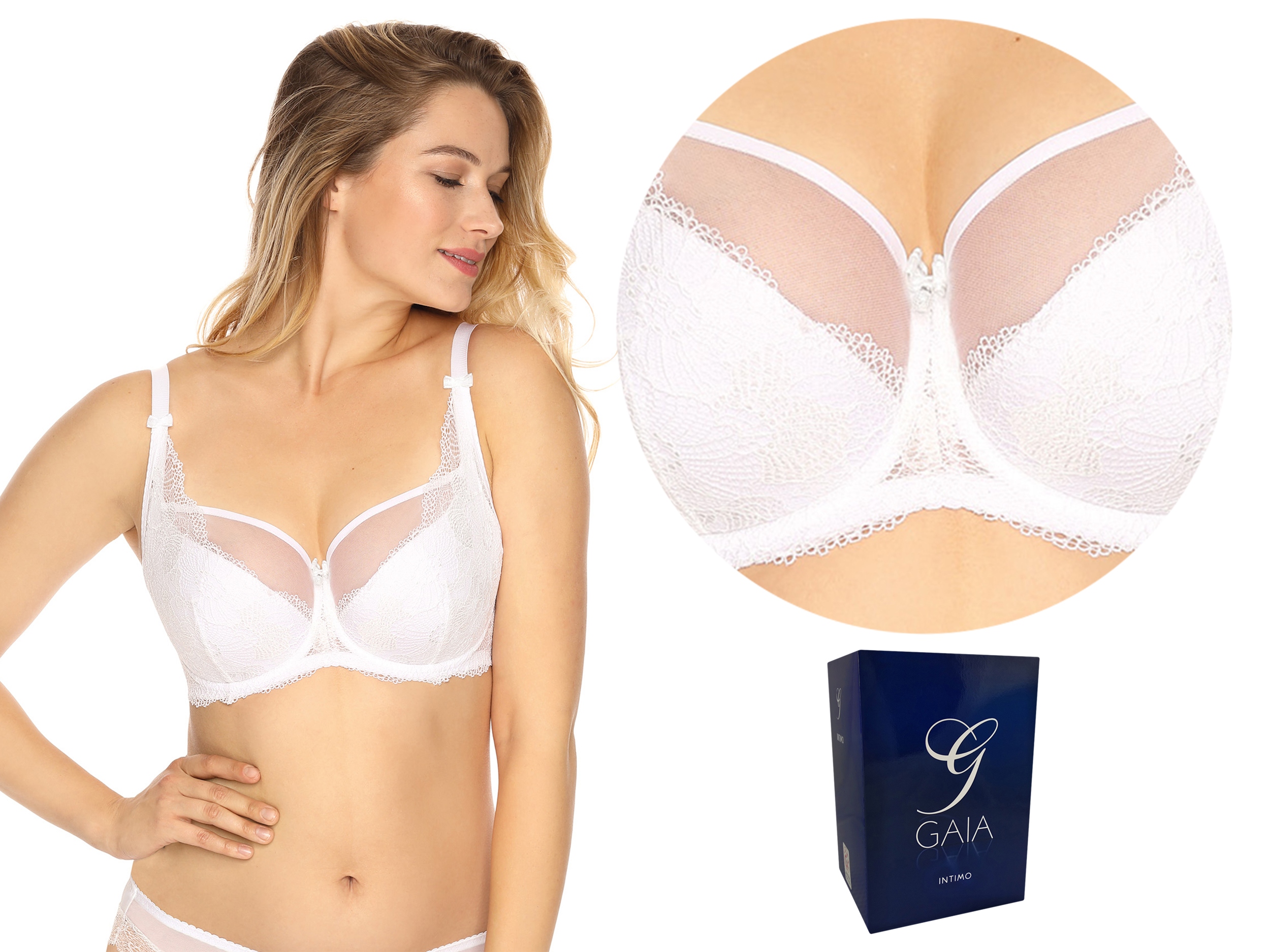 

Gaia 931 Veronika biustonosz semi-soft Biały, 85G