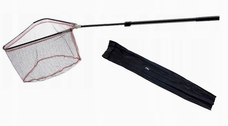 PODBIERAK GUMOWANY KARPIOWY WĘDKARSKI TELESKOPOWY 250cm KOSZ 80x80cm + ETUI