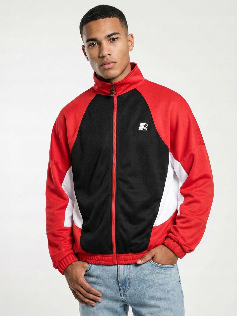 Sportovní Bunda Track Jacket Pánská Černá Stojka Starter Laser ST201 M
