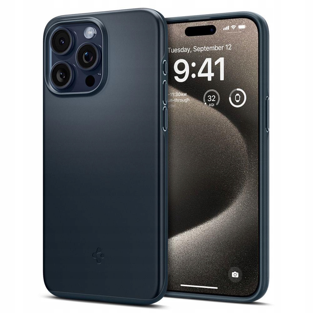 Pouzdro pro iPhone 15 Pro Max Thin Fit černý kov