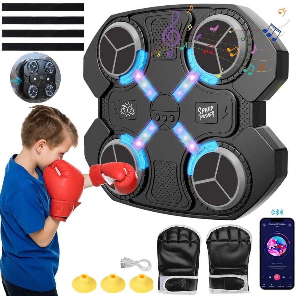 Muzyczna Maszyna Bokserska Bluetooth Trening Ścianie Bokserskiej Z Rękawice