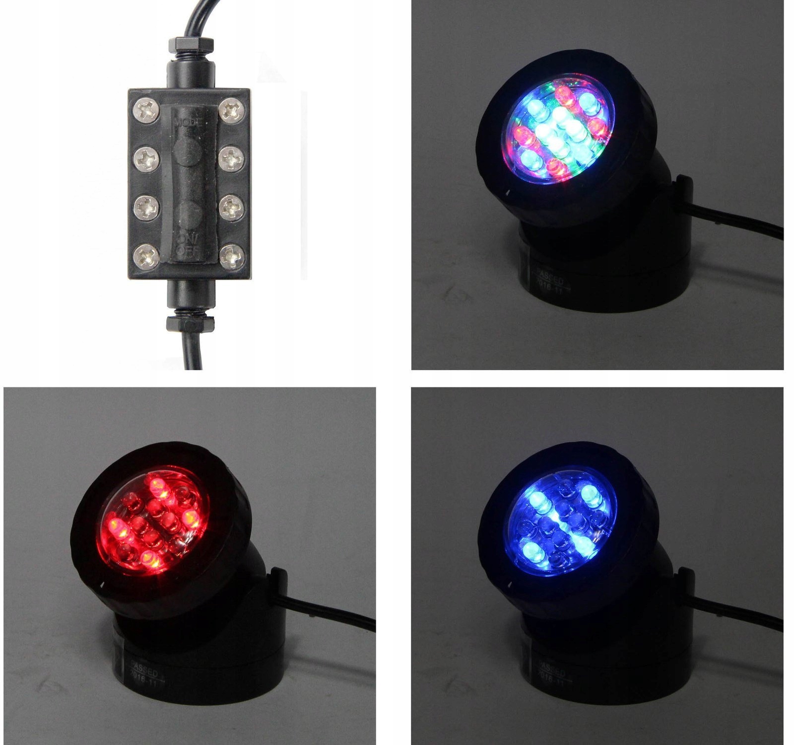 LAMPA 1,5W REFLEKTOR LED QL-39 KOLOROWE OŚWIETLENIE OCZKA WODNEGO Informacje o bezpieczeństwie CE