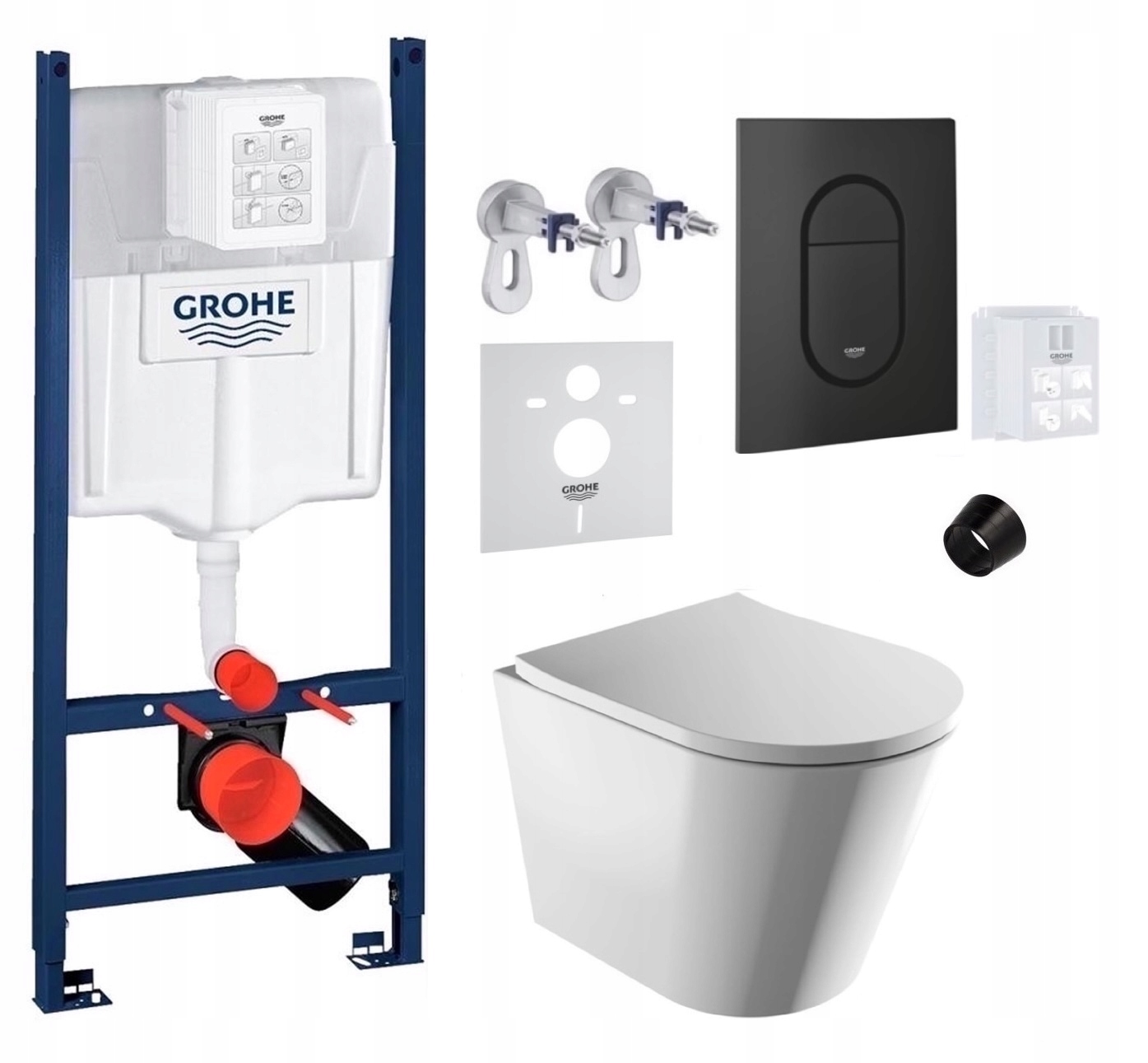 Grohe Rapid Sl s Wc misou Omnires Tampa a tlačidlom čierny mat