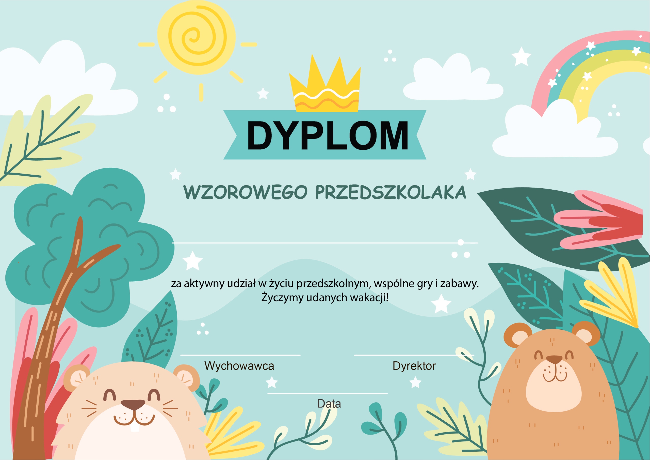 

Dyplom Wzorowego Przedszkolaka WZ26