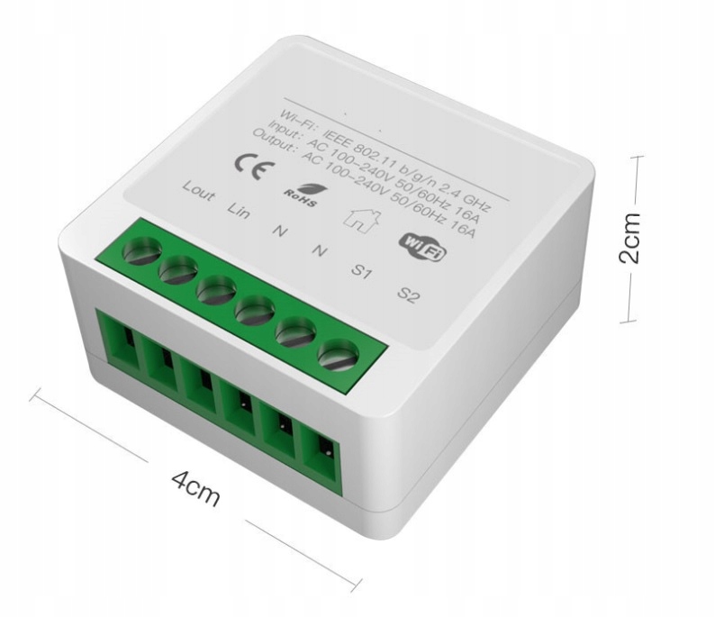 Przełącznik Tuya Smart Switch moduł WiFi 16A, programator czasowy EAN (GTIN) 0799649236870