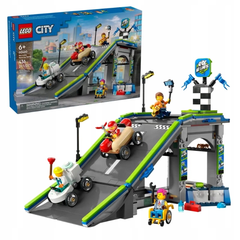 Lego City Sada Bez Hranic: Dráha S Rampami Pro Závodníky 436 Dílků 6+
