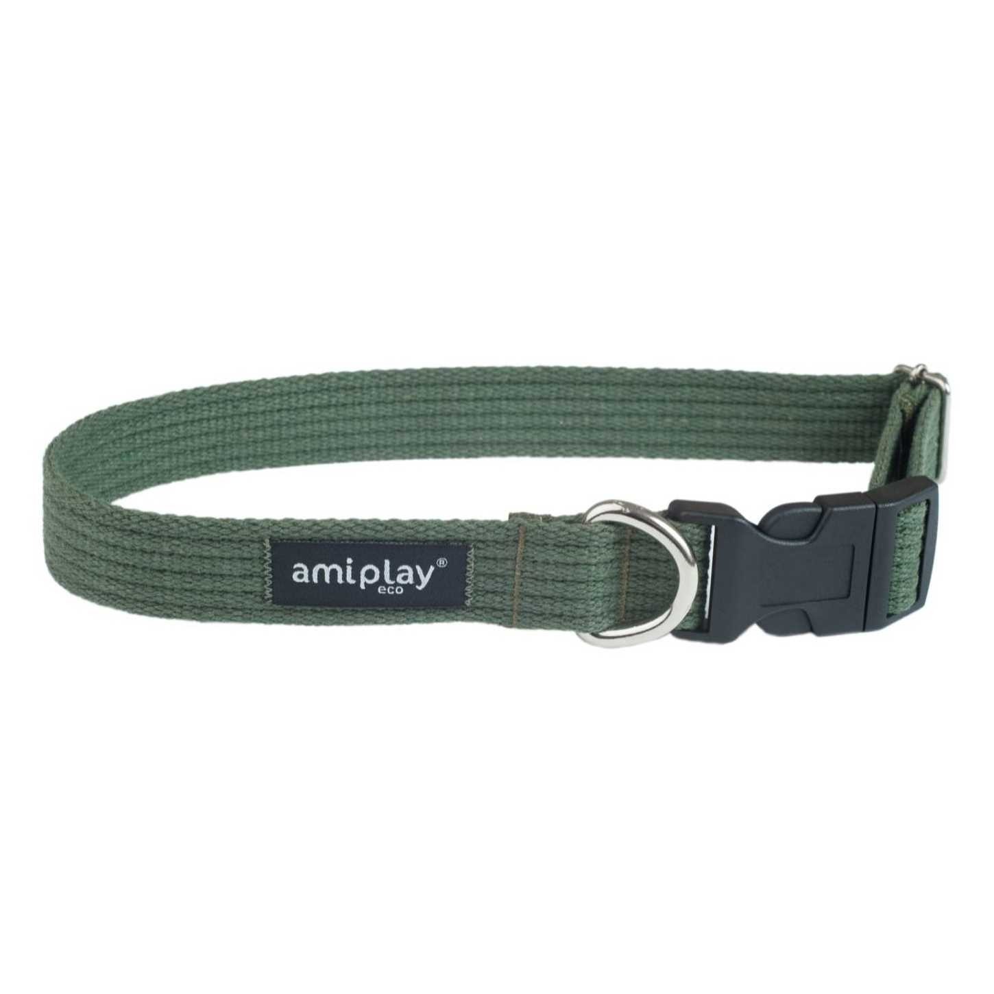 

amiplay Obroża Bawełna Cotton M 35-50/2cm Khaki