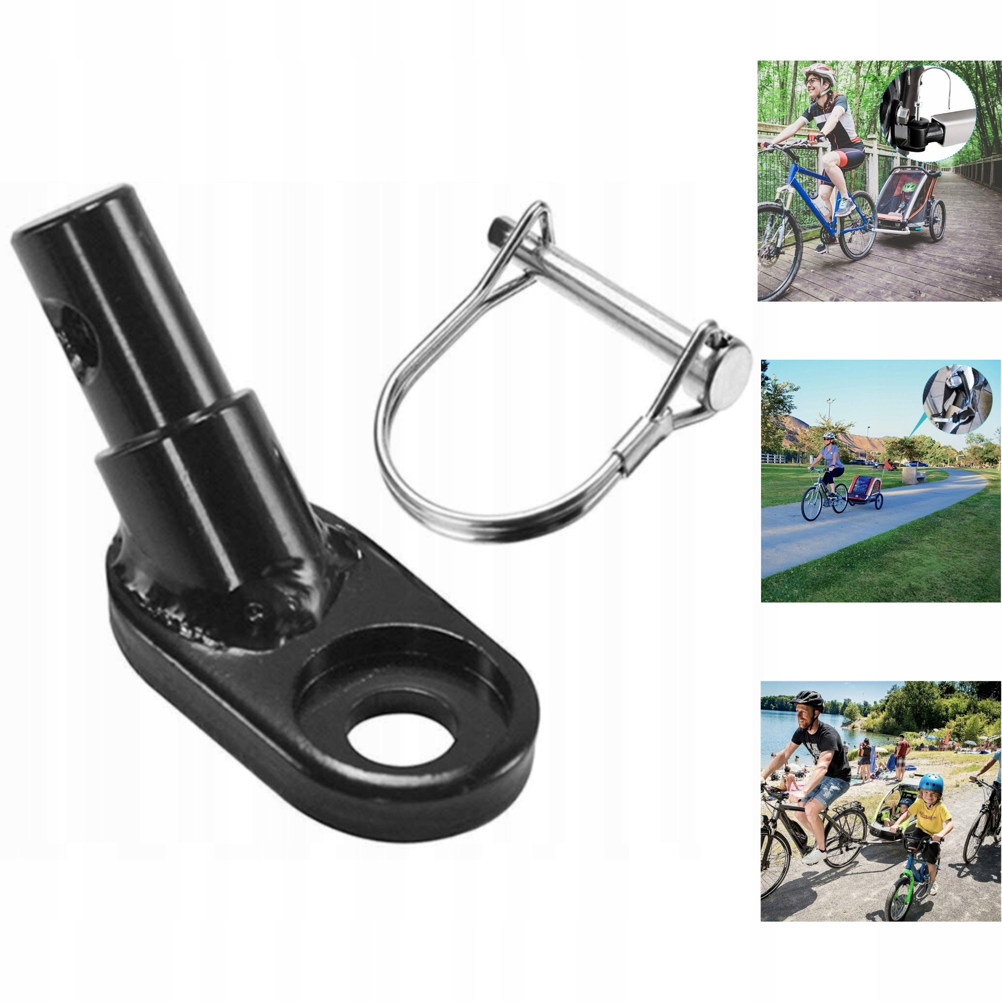 UCHWYT ZACZEP przyczepki rowerowej DO PIASTY OSI