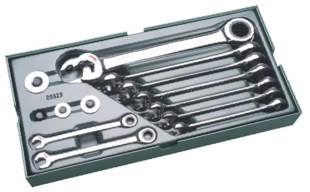 НАБОР ИЗ 19 ГАЕЧНЫХ КЛЮЧЕЙ С ХРАПОВЫМ МЕХАНИЗМОМ SATA 09923