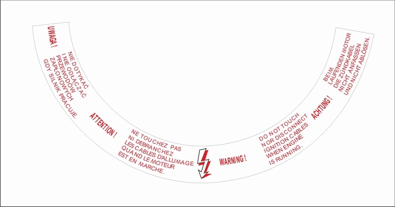 Naklejka na filtr powietrza Fiat 125P Fso Polonez