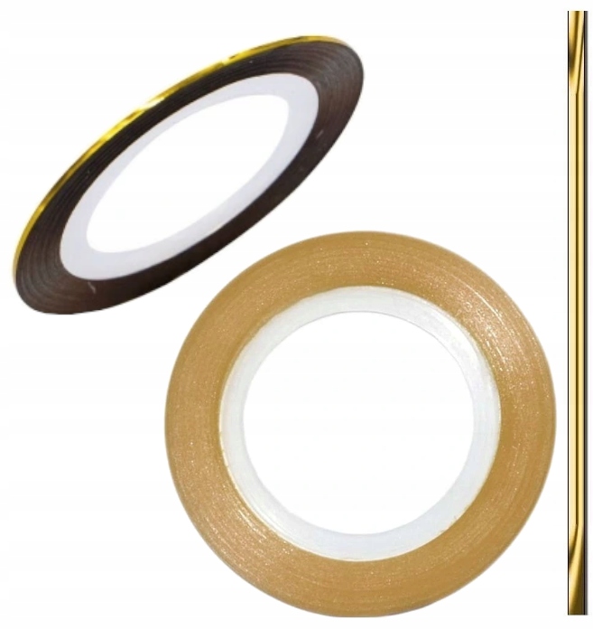 

Tasiemka do zdobień paznokci naklejka A1 złota