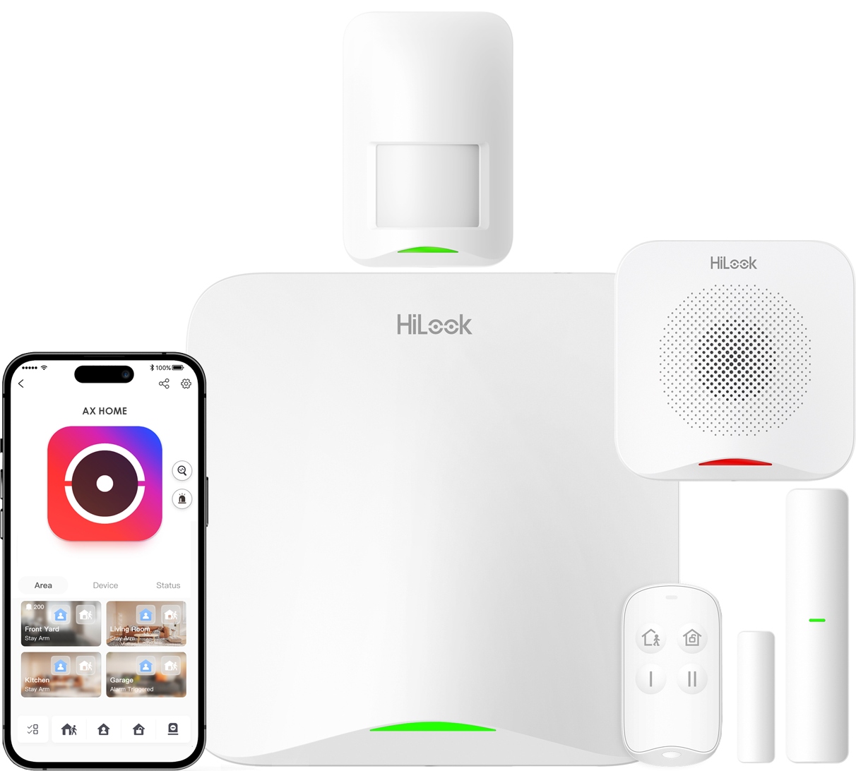 Alarmová sada Vnútorná siréna Ax Home HiLook Hikvision WiFi LTE/4G Sms