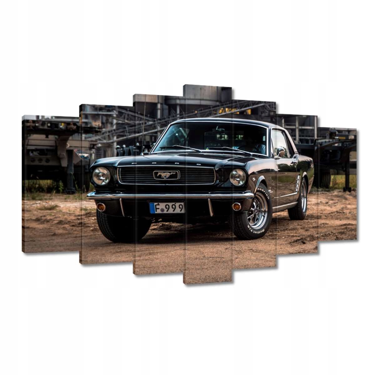 Obrazy 140x80 Černý Ford mustang Auto