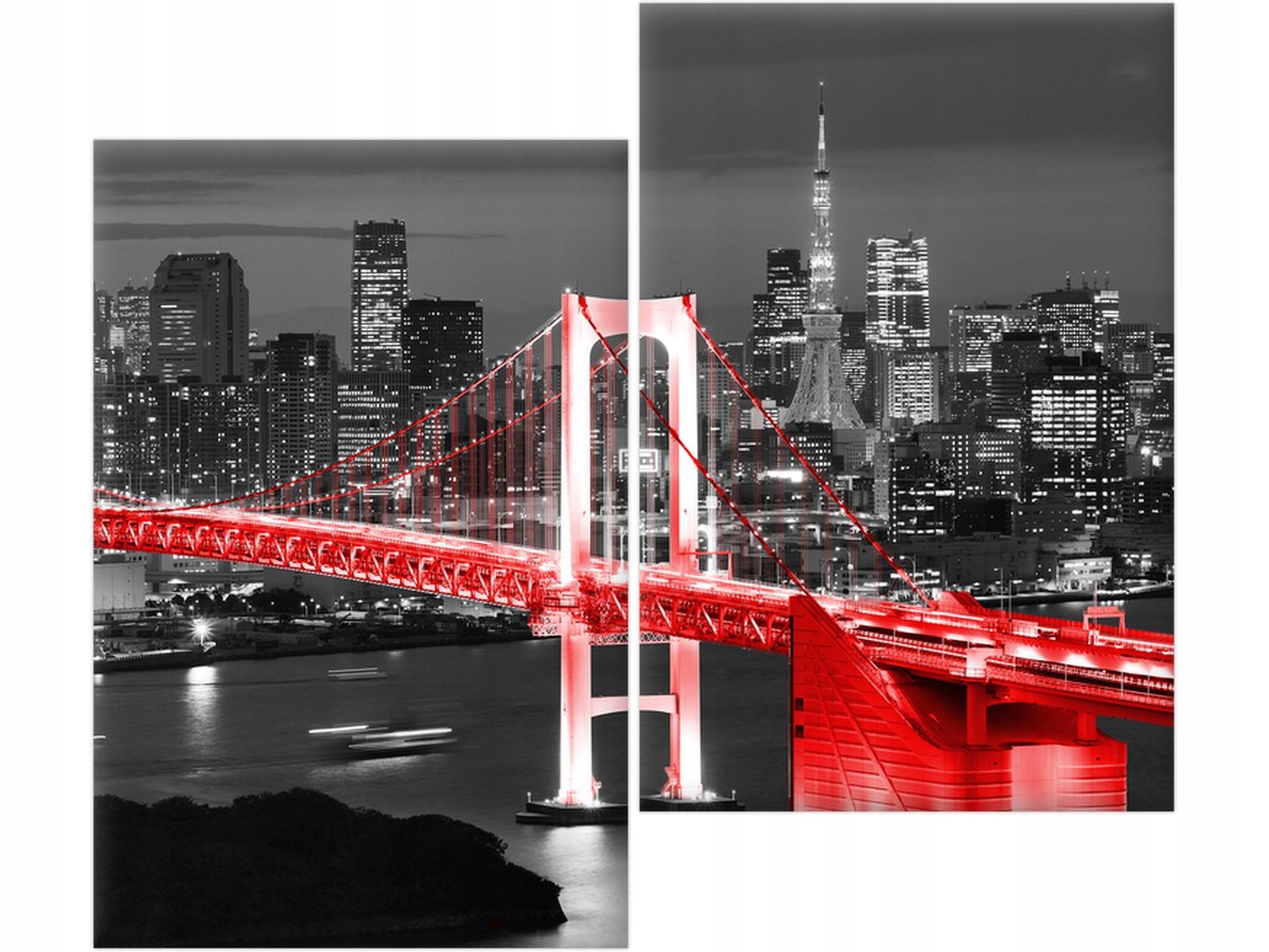 

Obraz drukowany Tokyo most tęczowy w czerwieni pre