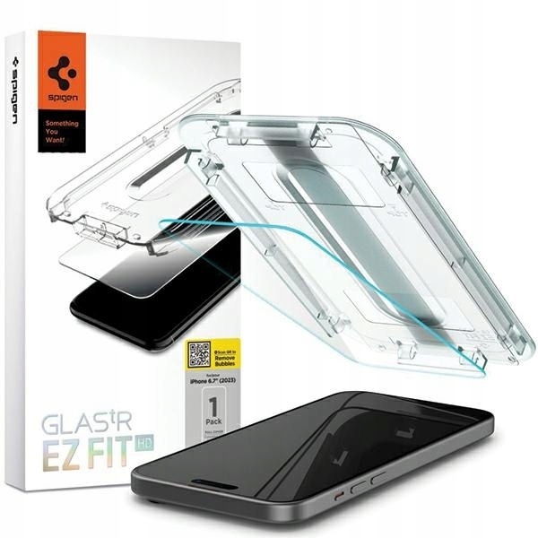 Szkło hartowane Spigen Glas.TR "ez Fit" do iPhone 15/16 clear
