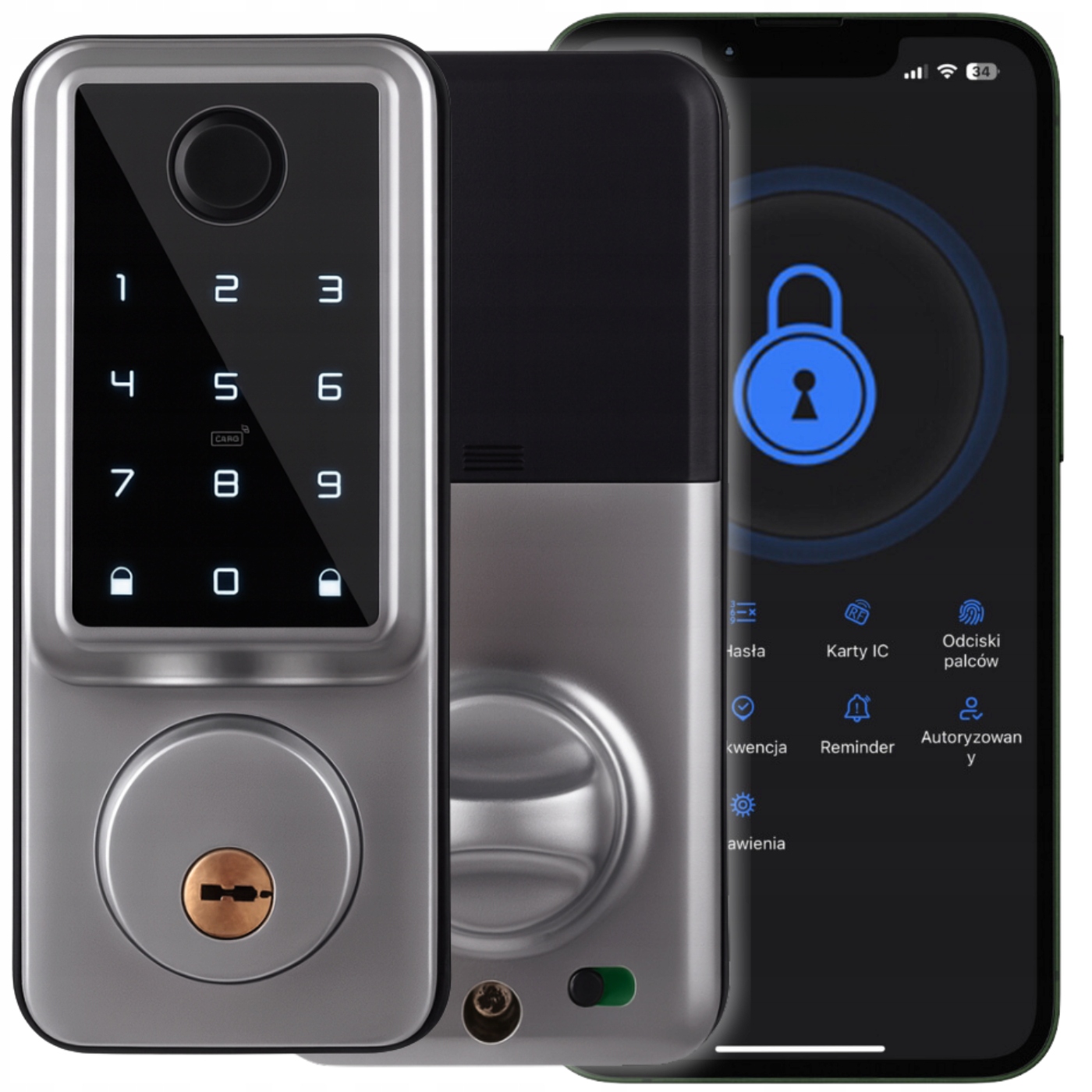 Elektronický Zámok, Vložka Do Dverí S Kódom Kódu, Odtlačok Prsta Ttlock Rfid