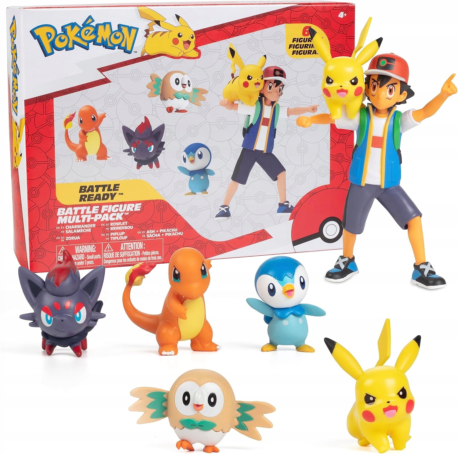 Pokemon Battle Ready Sada 6 Figurek Bojové Figurky Pikachu Ash PKW3781
