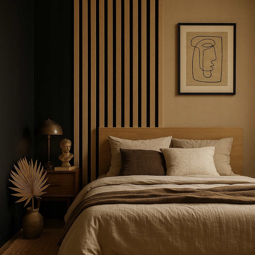 Lamel 3D lamele ścienne panele akustyczne 46x275cm filc Dąb Latte