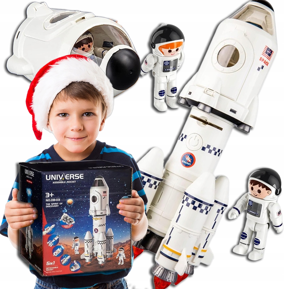 RAKIETA KOSMICZNA KOSMOS PROM KOSMICZNY 5W1 ODŁĄCZANA ZABAWKA DLA DZIECI