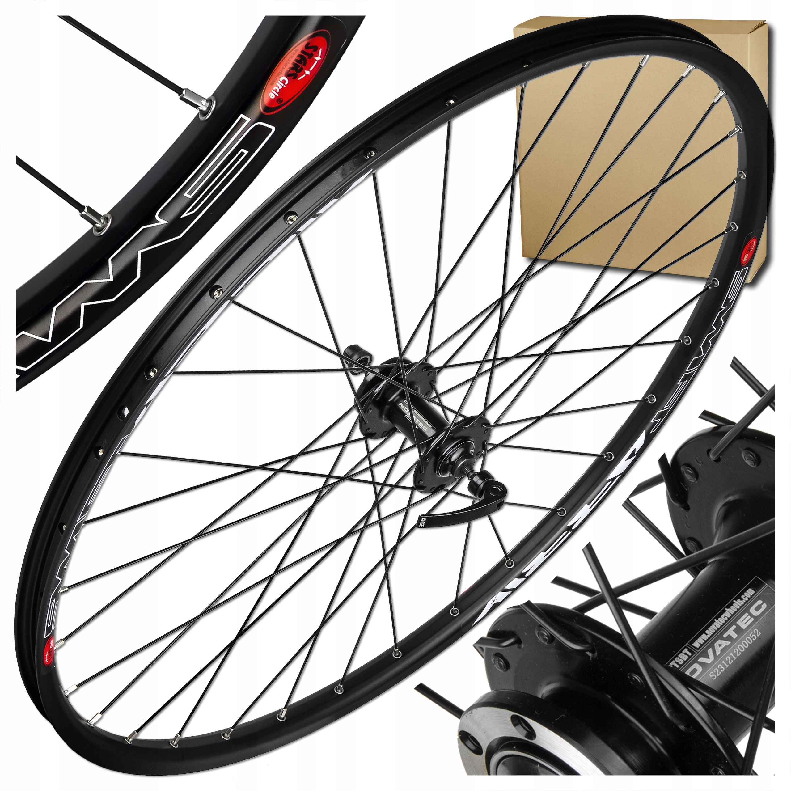 Koło Rowerowe Przód Stars Circle 26'' 559x20 Novatec NT-D761 Czarne Tarcza