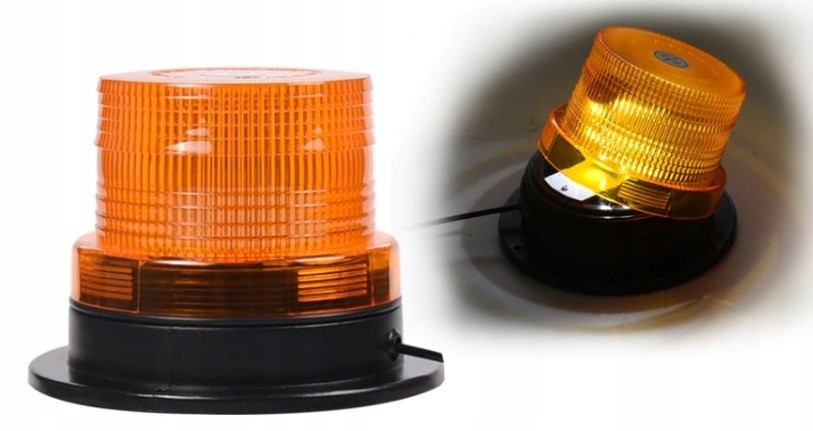 LAMPA BŁYSKOWA OSTRZEGAWCZY KOGUT MAGNES +12V 24V Źródło światła LED