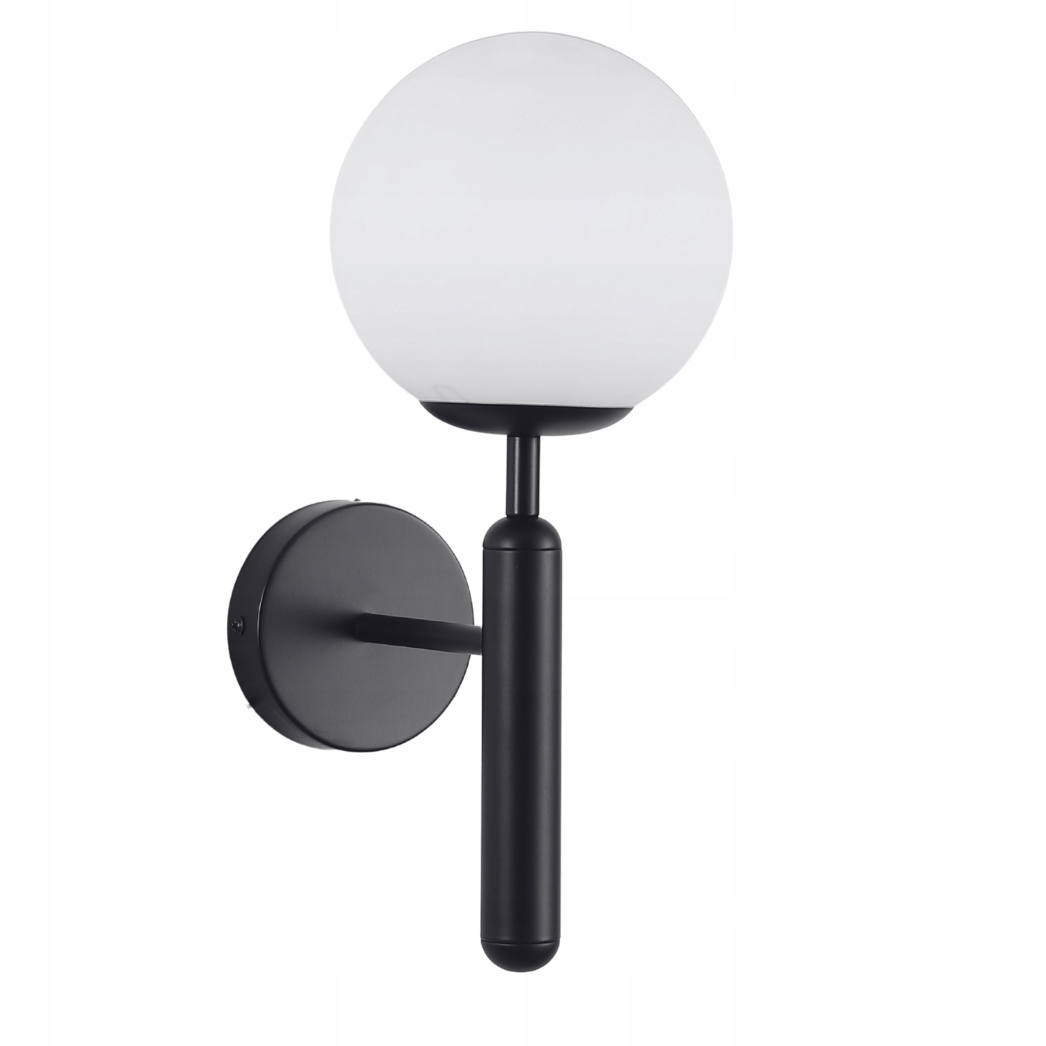 Lampa Ścienna nowoczesna Kinkiet Szklana Kule Mleczna Glamour czarna