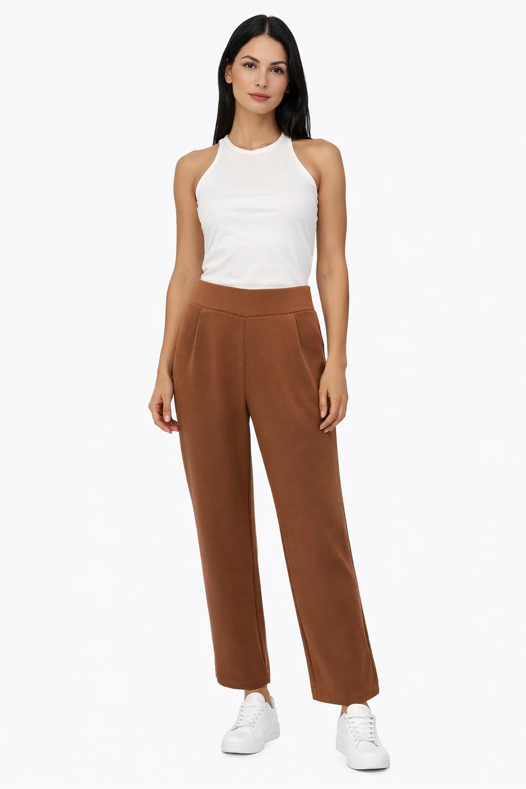 Dámské kalhoty Micha Dania – skořicově hnědá XL