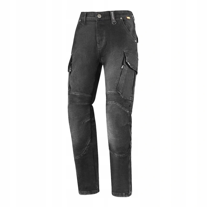 Motocyklové džínsy Seca Square II Short Black čierne