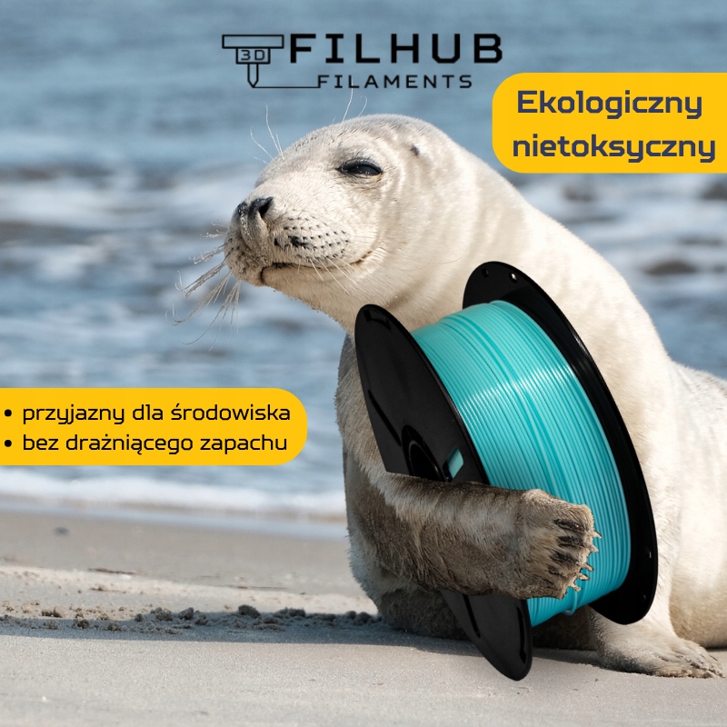 Filament PLA Matte FilHub 1.75mm Szary 1kg Matowy Materiał PLA