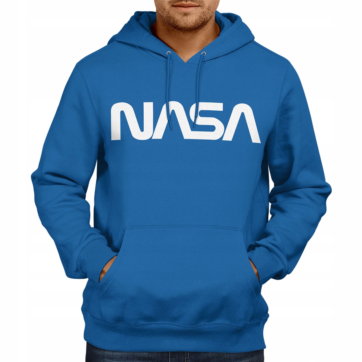 

Bluza męska Nasa z kapturem niebieska XXL
