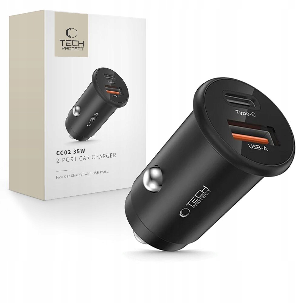 Ładowarka samochodowa , Usb typ C Tech-protect 3000 mA