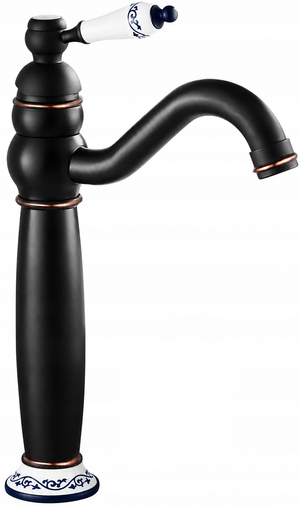 Čierna umývadlová batéria Old Retro Black Oil