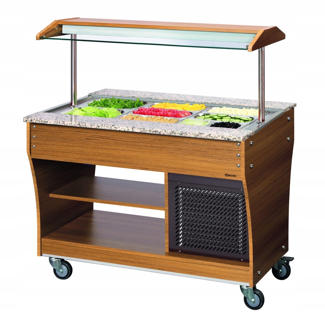 Bufetový Vozík Bartscher 125525 Gastronomický 3x Gn 1/1 Granitová deska