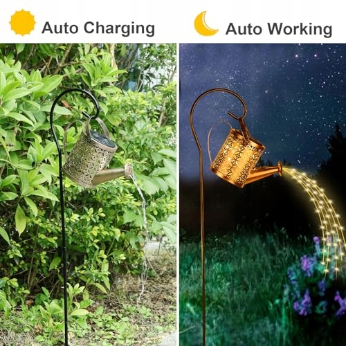 Konewka Solarne Lampy Zewnętrzne 90 LED Ogrodu IP65 Wodoodporne — miniatura 2