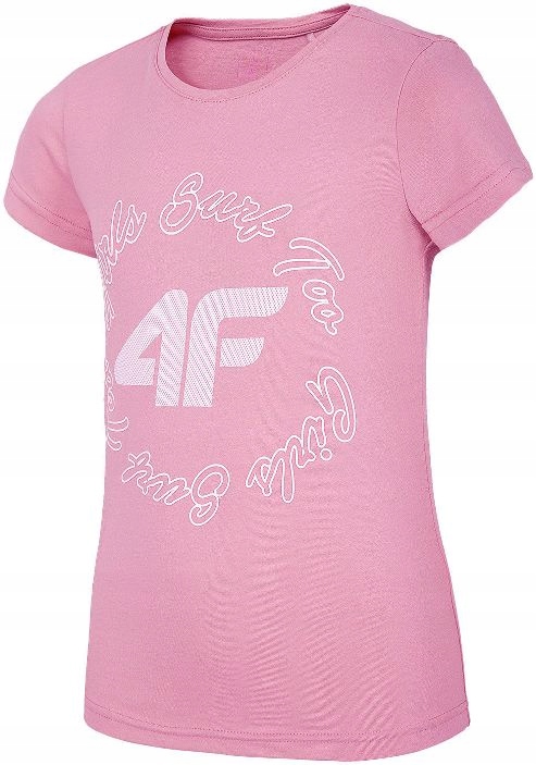 

4F T-shirt Dziewczęcy Koszulka JTSD009 r. 122