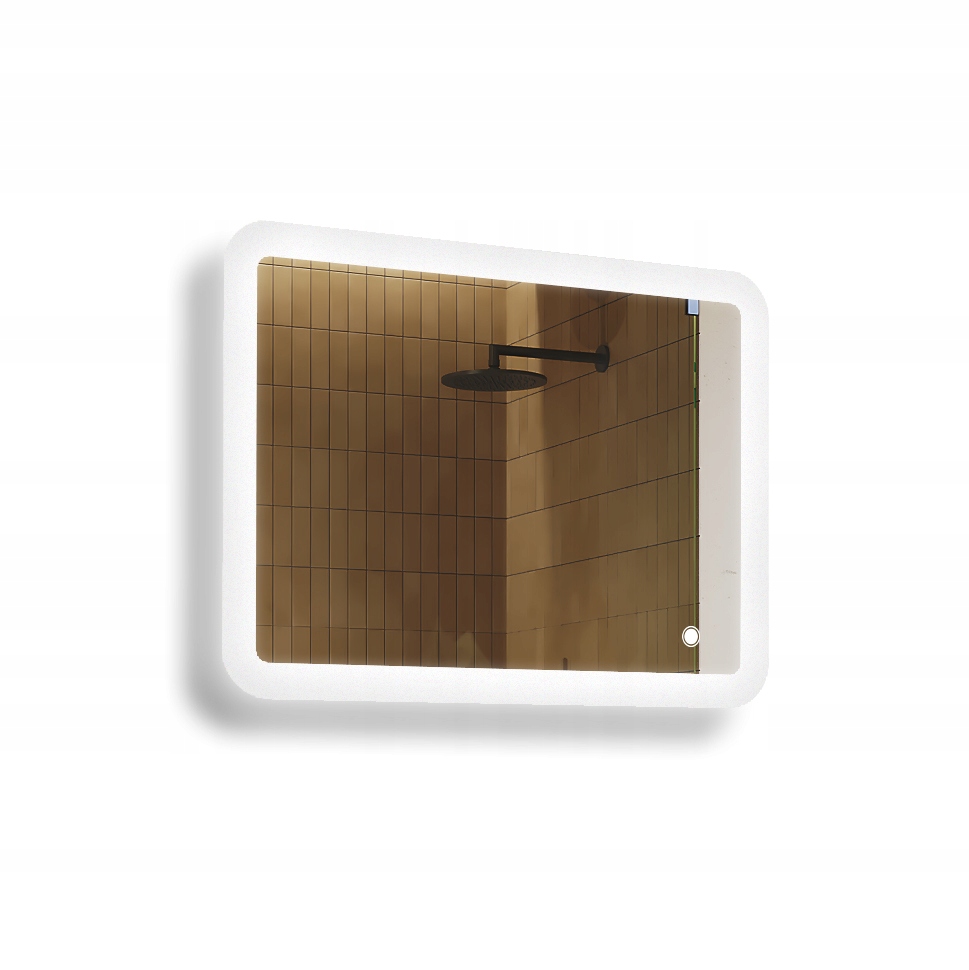 Zrcadlo 80x60 cm zaoblené Led Dual, dotykový spínač