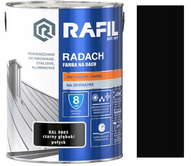 

Radach Farba Na Dach Czarny Głęboki 9005 5L