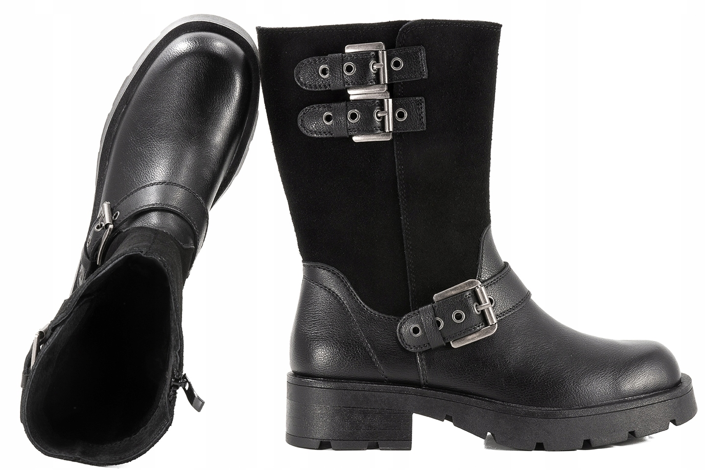 Sergio Leone TR798-S Dámské Zimní Kozačky Kotníkové Boty Zateplené Kůží 37 Černá