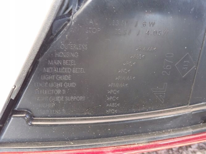 RENAULT MEGANE IV KOMBI light left rear rear part