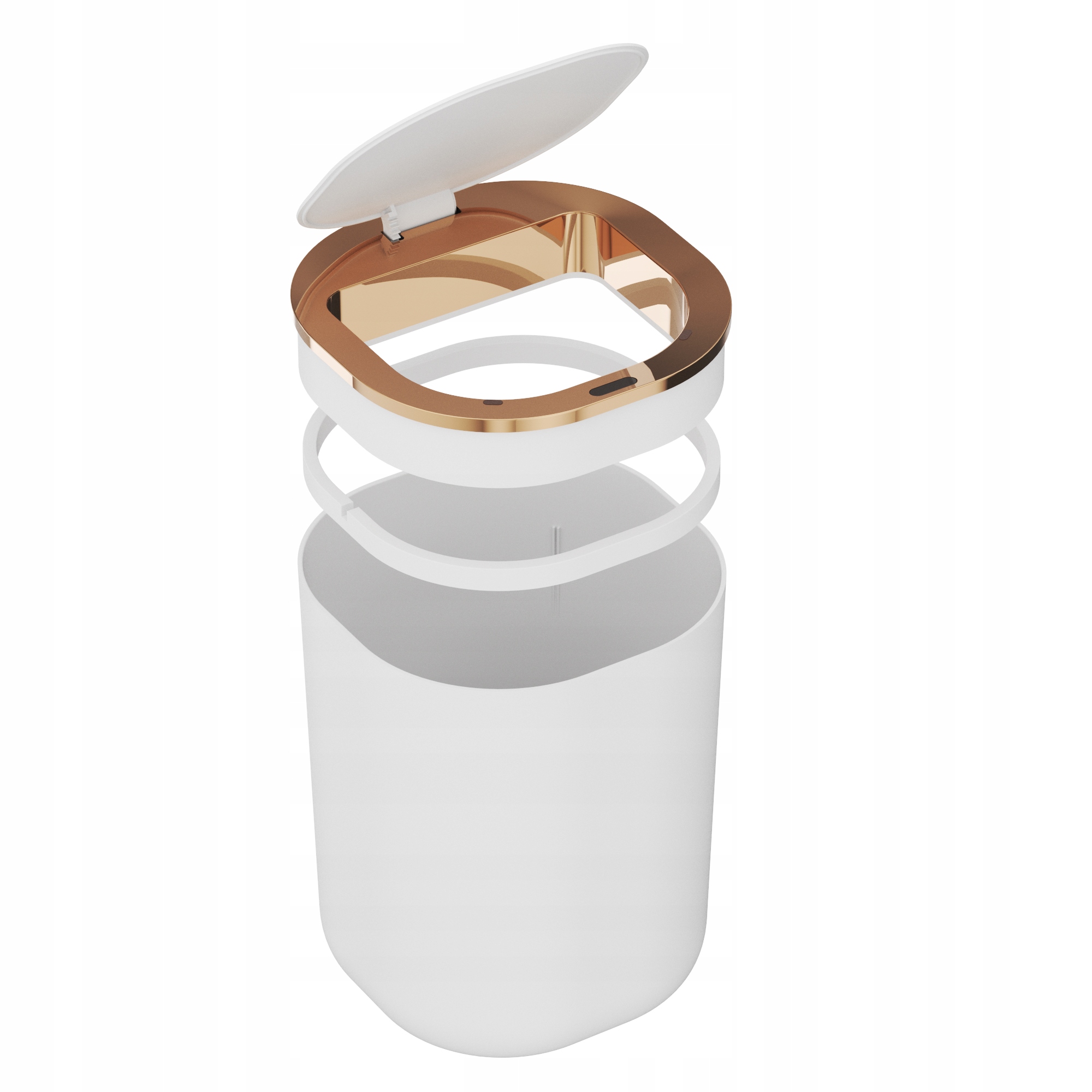 Levně Odpadkový Koš Senzor Pohybu Bezdotykový Bílý Automatický 12L Odpadkový Koš