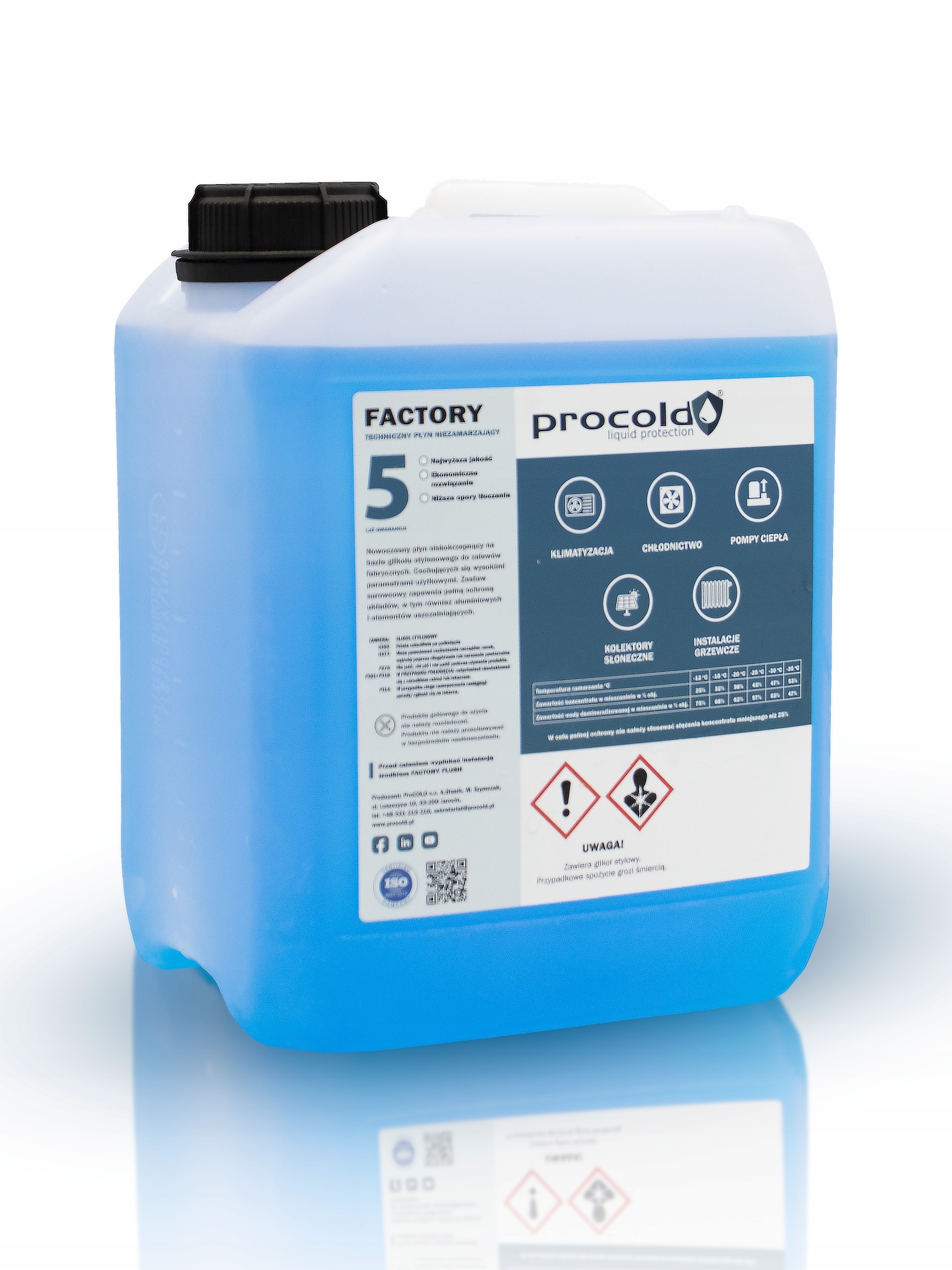 GLIKOL ETYLENOWY PŁYN SOLARNY BUTELKA 20L SOLAR -15C CHŁODNICZY JAKOŚĆ 20KG