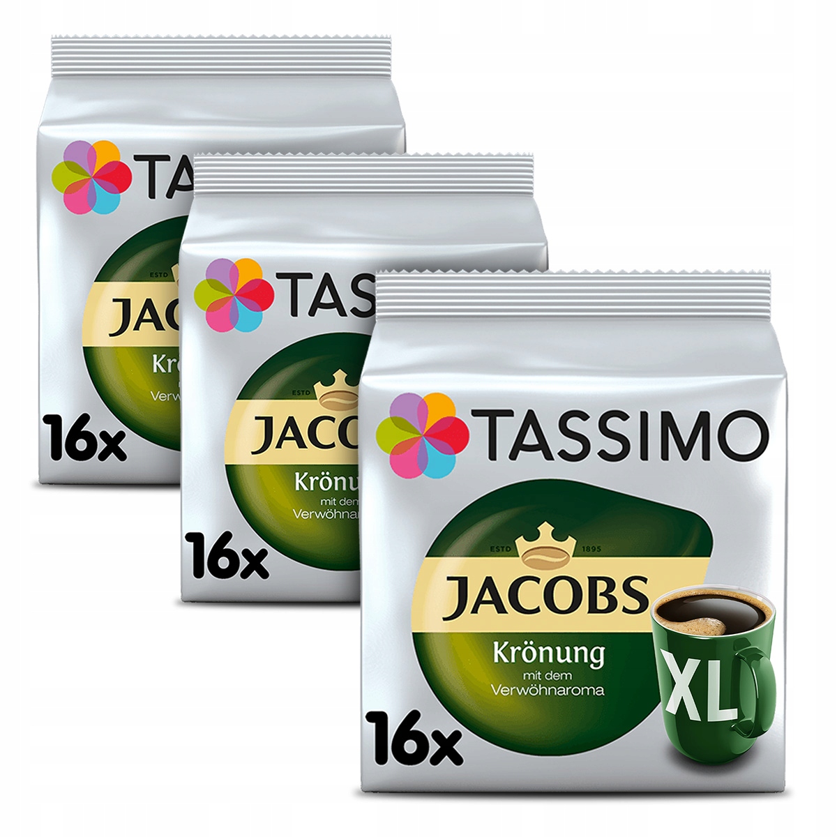 Kapsułki Tassimo Jacobs Kronung XL 3x 16 kapsułek [48 kaw]