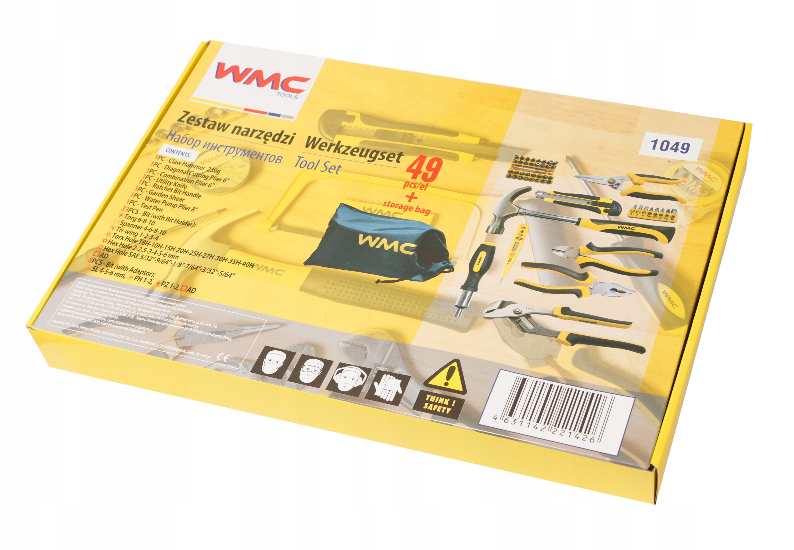 Prezent - WMC ZESTAW NARZĘDZIOWY 49EL KLUCZE WKRĘTAKI BITY Marka WMC Tools
