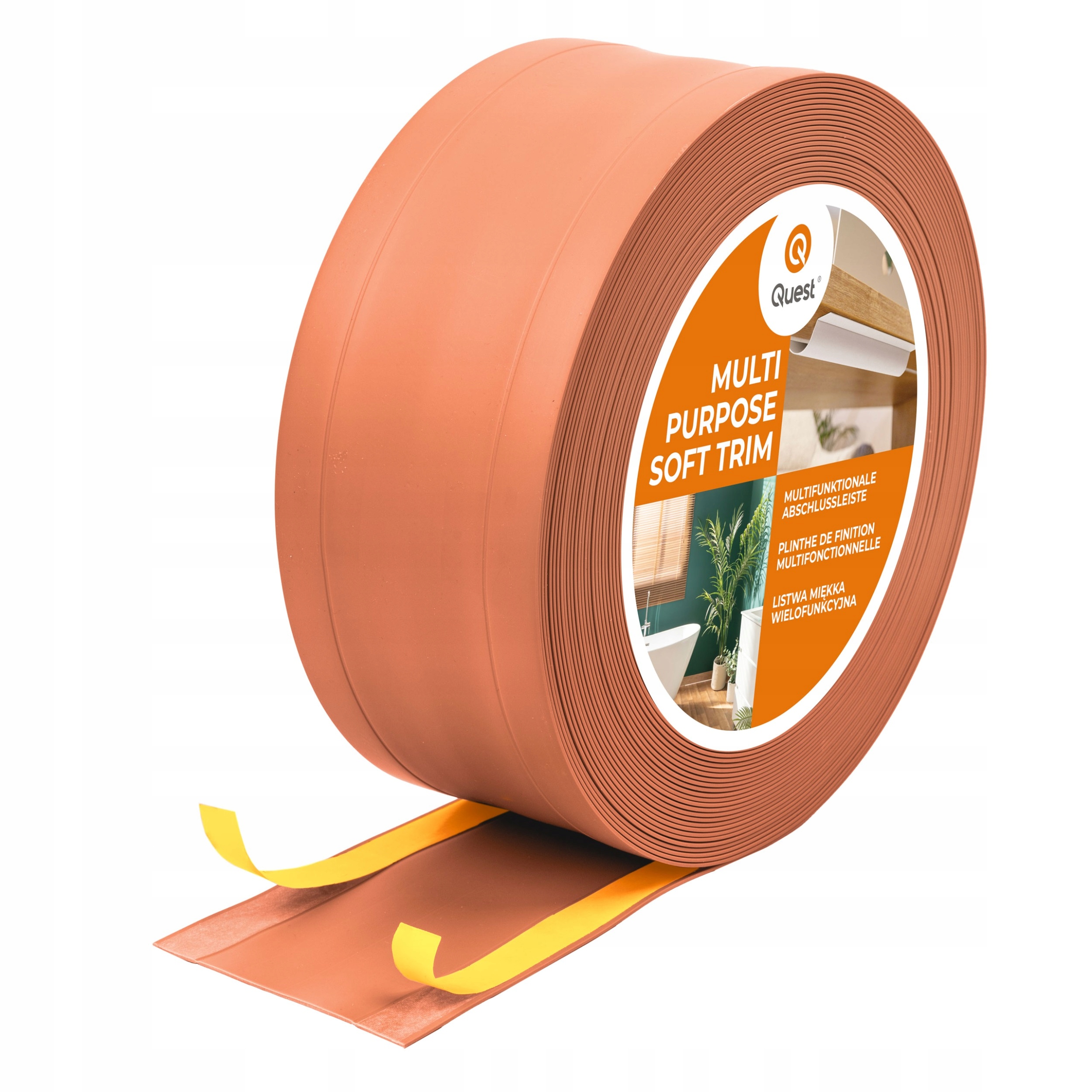 Pvc dokončovací lišta 6v1 samolepicí, cihlová, 15 m, 95 mm, W1