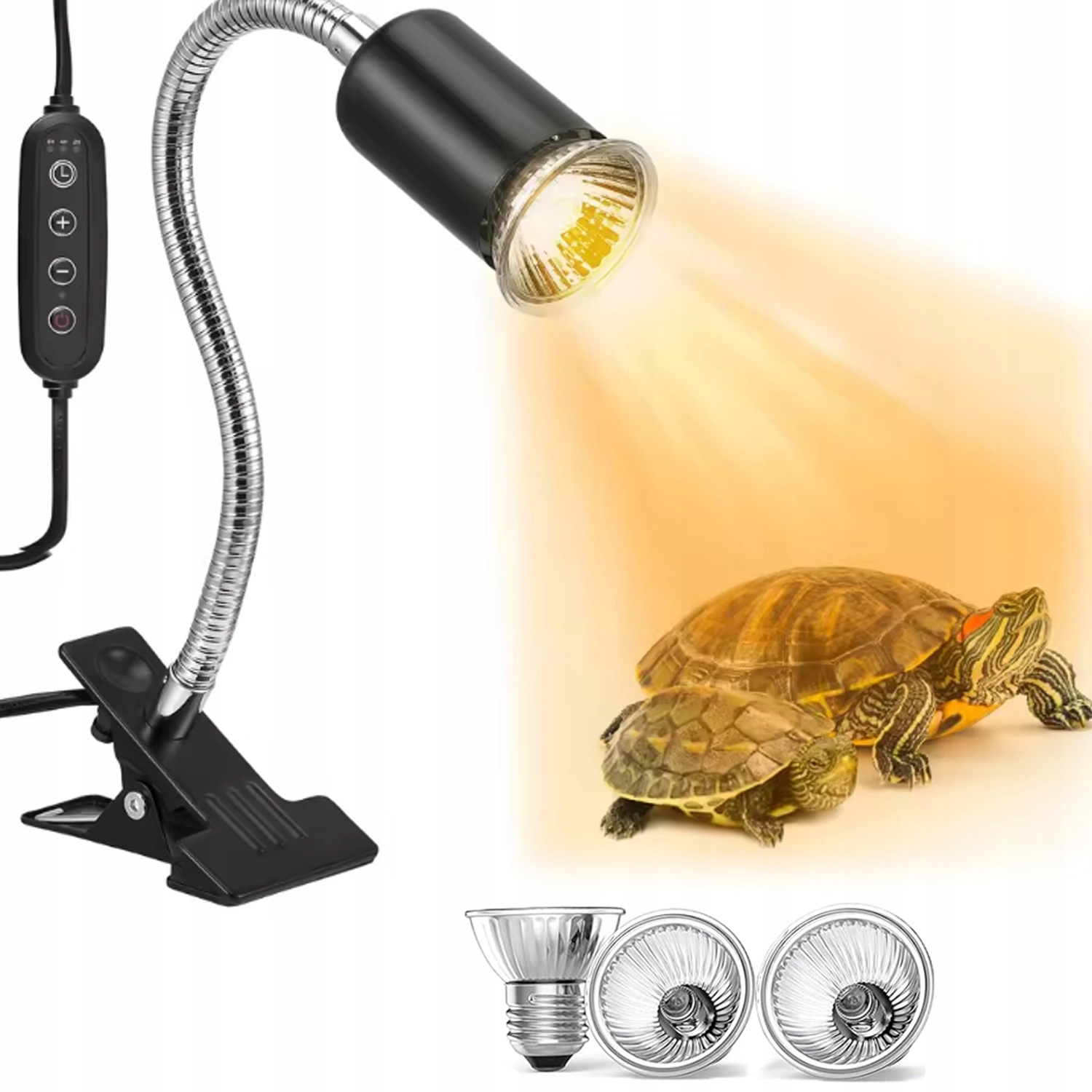 Levně Topná Lampa Pro Plazy, Topná Lampa Uva, Uvb E27 Se 3 Žárovkami 50 W