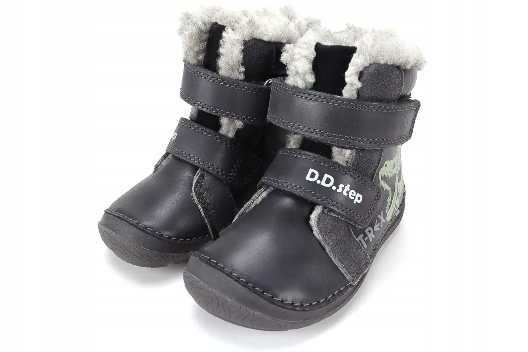 Buty zimowe dziecięce Trzewiki dla chłopca Ocieplane na Rzepy DDStep r. 28