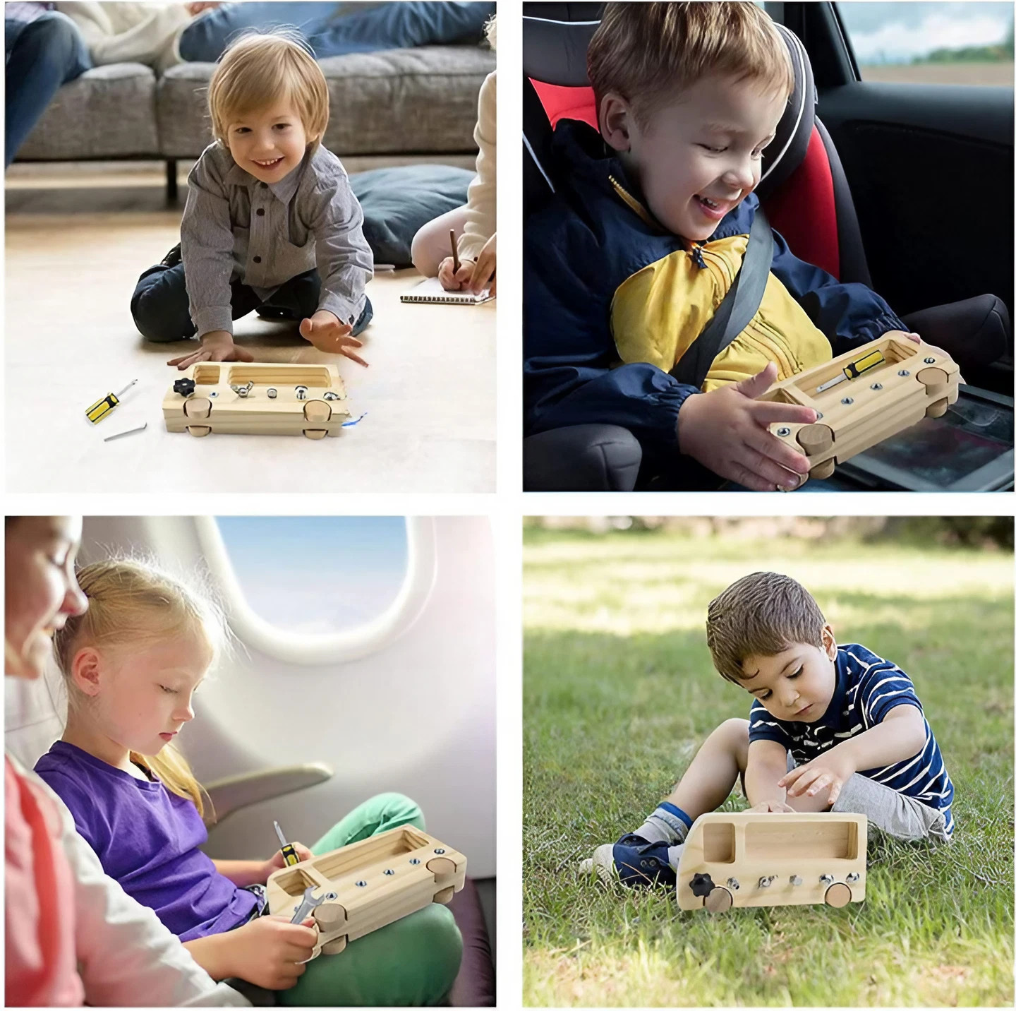 SAMOCHÓD SENSORY DREWNO DREWNIANE AUTO DO SKRĘCANIA PRZEDSZKOLE DLA DZIECI EAN (GTIN) 0888477266422